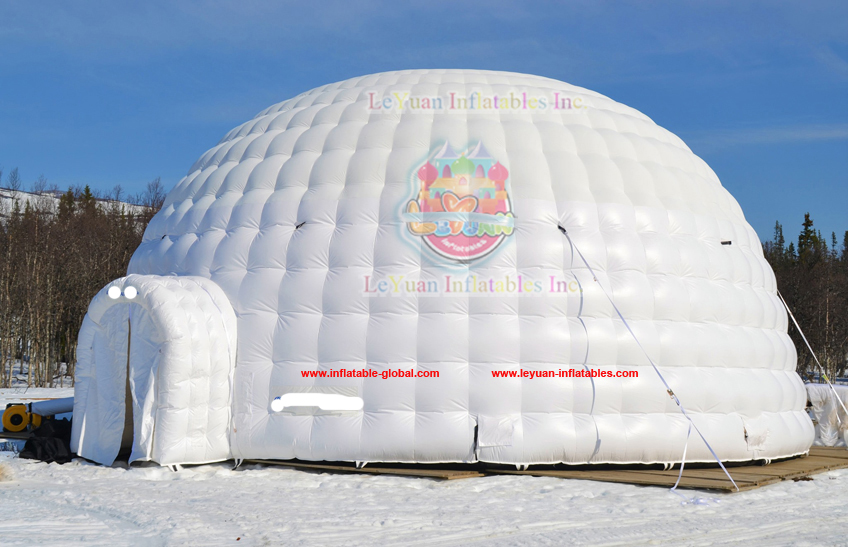 inflatable white igloo