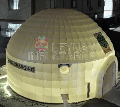 Tente d'exposition gonflable à LED à base droite Igloo 8m