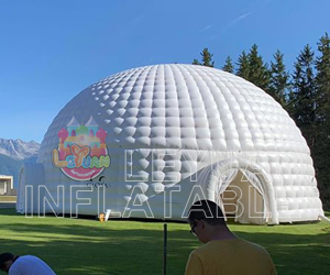  24m Dôme igloo gonflable de diamètre avec lumière LED